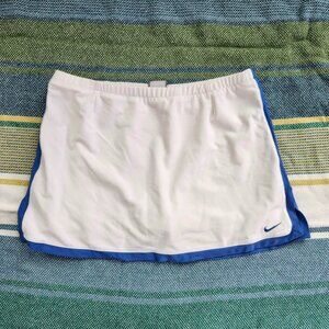 Y2K Nike white and blue tennis skirt skort.